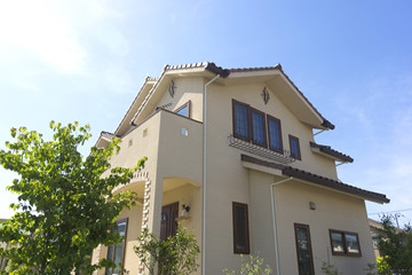 無機フッ素塗装の外壁